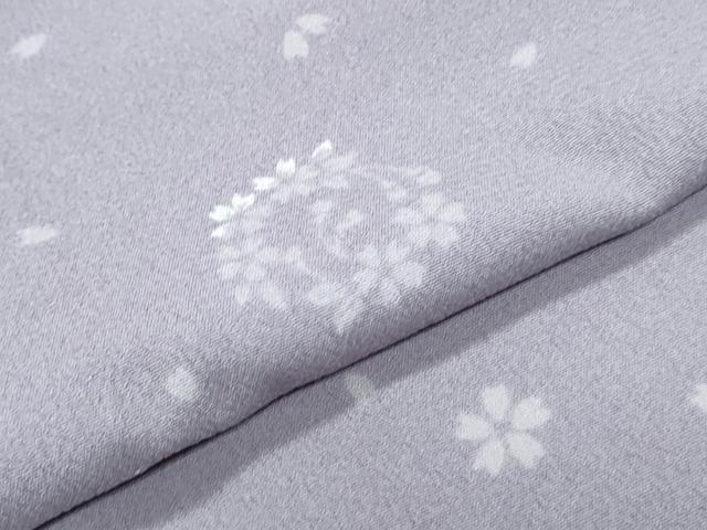 平和屋着物▽小紋　単衣　蛍暈し　花丸文　洗える着物　CABG2471th