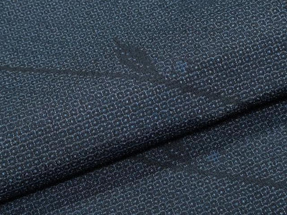 平和屋着物▽本塩沢　単衣　110亀甲　枝葉文　やまと誂製　正絹　逸品　CABG2475th