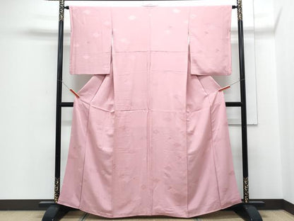平和屋着物■上質な小紋　地紋起こし　瓦文　正絹　逸品　CABG2477th