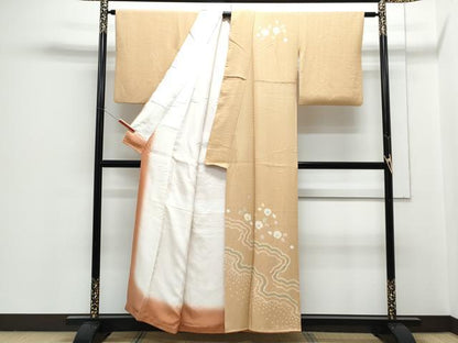 平和屋着物■訪問着　絞り　道長花文　金彩　正絹　逸品　CABG2481th