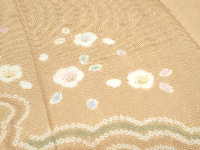 平和屋着物■訪問着　絞り　道長花文　金彩　正絹　逸品　CABG2481th