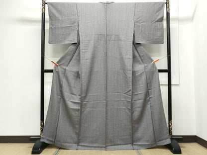 平和屋着物▽上質な小紋　単衣　間道　正絹　逸品　CABG2486th