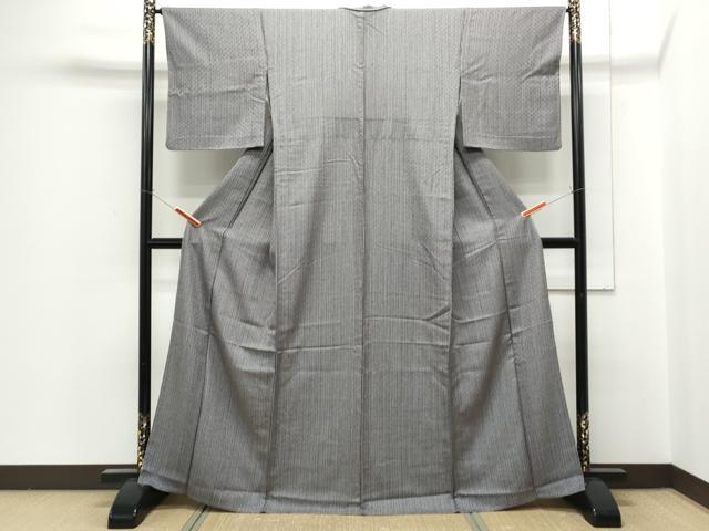 平和屋着物▽上質な小紋　単衣　間道　正絹　逸品　CABG2486th