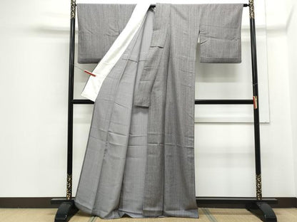平和屋着物▽上質な小紋　単衣　間道　正絹　逸品　CABG2486th
