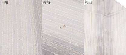 平和屋着物▽上質な小紋　単衣　縞　暈し染め　正絹　逸品　CABG2487th