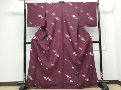 平和屋着物▽小紋　単衣　辻が花　金彩　洗える着物　CABG2492th