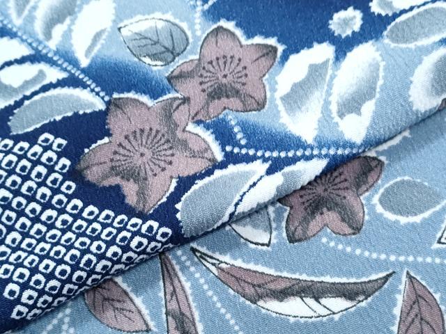平和屋着物▽小紋　単衣　辻が花　洗える着物　CABG2496th