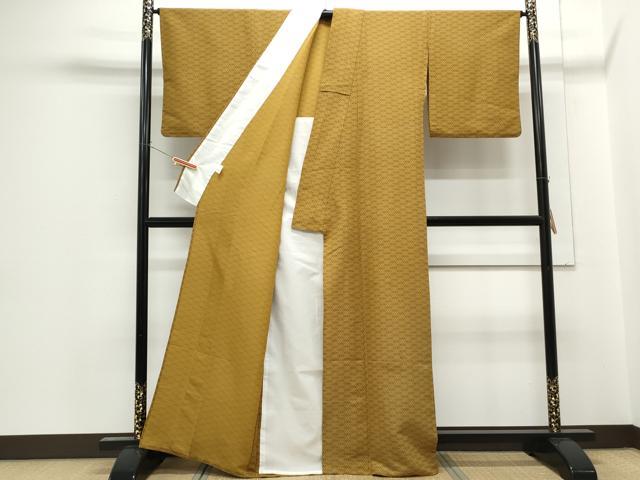 平和屋着物▽小紋　単衣　吉祥文　洗える着物　CABG2498th