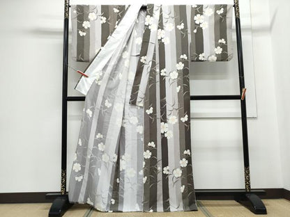 平和屋着物▽小紋　単衣　花間道　夢工房　洗える着物　CABG2504th