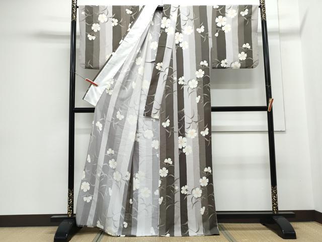 平和屋着物▽小紋　単衣　花間道　夢工房　洗える着物　CABG2504th