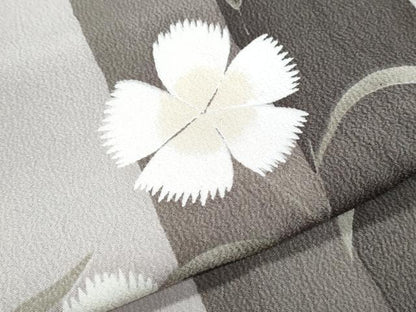 平和屋着物▽小紋　単衣　花間道　夢工房　洗える着物　CABG2504th
