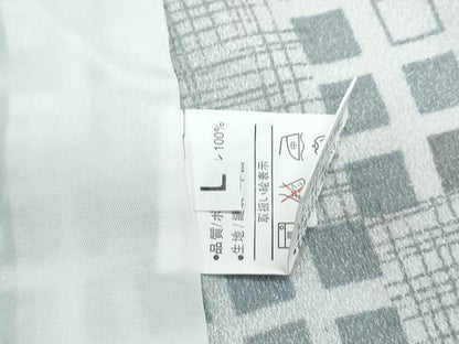 平和屋着物▽小紋　単衣　格子文　洗える着物　CABG2506th
