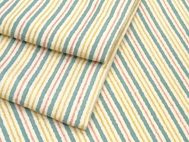 平和屋着物▽小紋　単衣　間道　洗える着物　CABG2507th