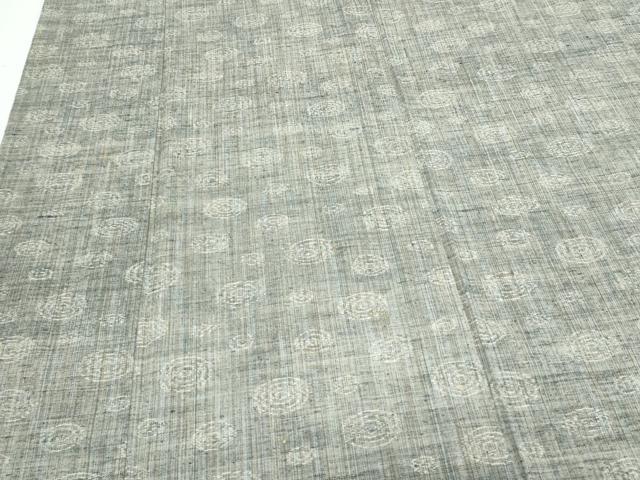 平和屋着物▽上質な紬　単衣　渦巻き　正絹　逸品　CABG2514th