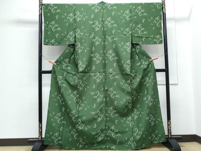 平和屋着物▽小紋　単衣　稲穂　洗える着物　CABG2521th