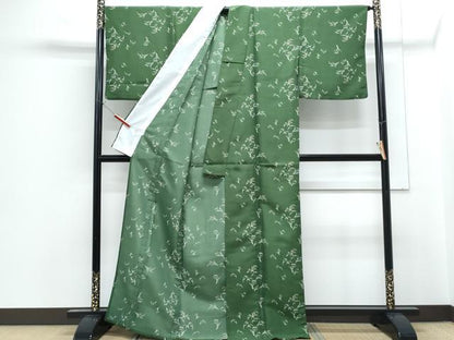 平和屋着物▽小紋　単衣　稲穂　洗える着物　CABG2521th