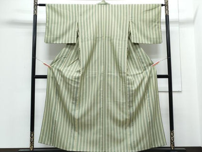 平和屋着物▽小紋　単衣　間道　洗える着物　CABG2525th