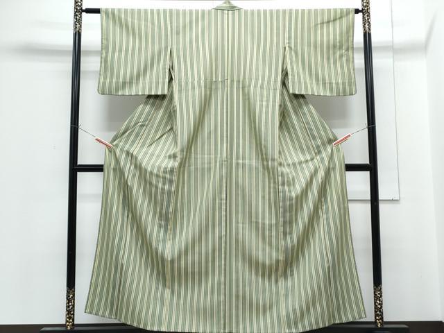 平和屋着物▽小紋　単衣　間道　洗える着物　CABG2525th