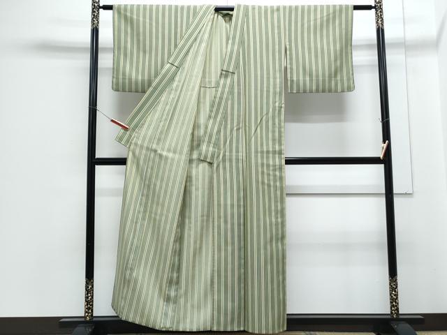 平和屋着物▽小紋　単衣　間道　洗える着物　CABG2525th