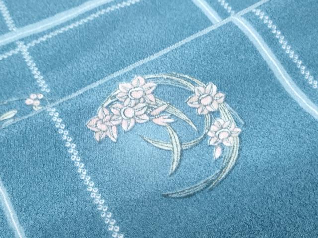平和屋着物▽小紋　単衣　花間道　洗える着物　CABG2527th