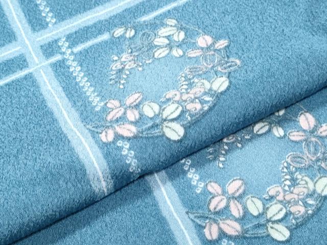 平和屋着物▽小紋　単衣　花間道　洗える着物　CABG2527th