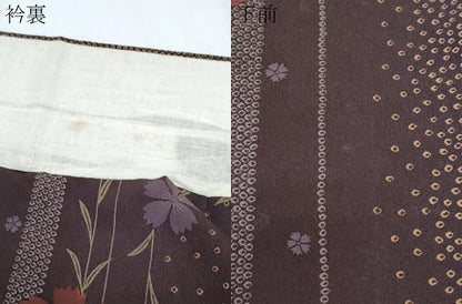 平和屋着物▽小紋　単衣　花間道　洗える着物　CABG2528th