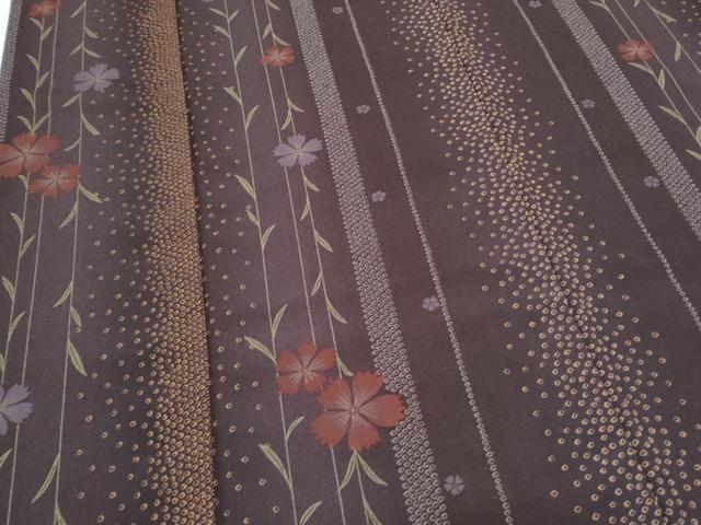平和屋着物▽小紋　単衣　花間道　洗える着物　CABG2528th