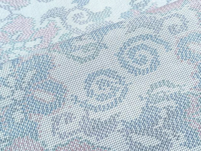 平和屋着物▽本場大島紬　単衣　7マルキ　花唐草文　正絹　逸品　CABG2547th