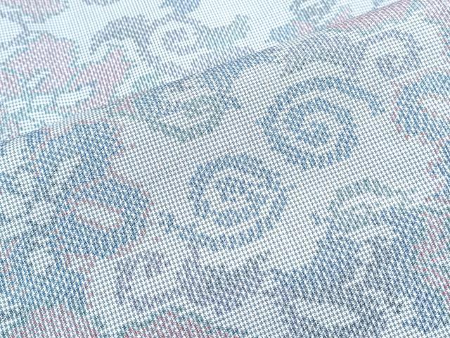 平和屋着物▽本場大島紬　単衣　7マルキ　花唐草文　正絹　逸品　CABG2547th