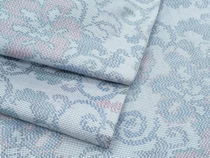 平和屋着物▽本場大島紬　単衣　7マルキ　花唐草文　正絹　逸品　CABG2547th