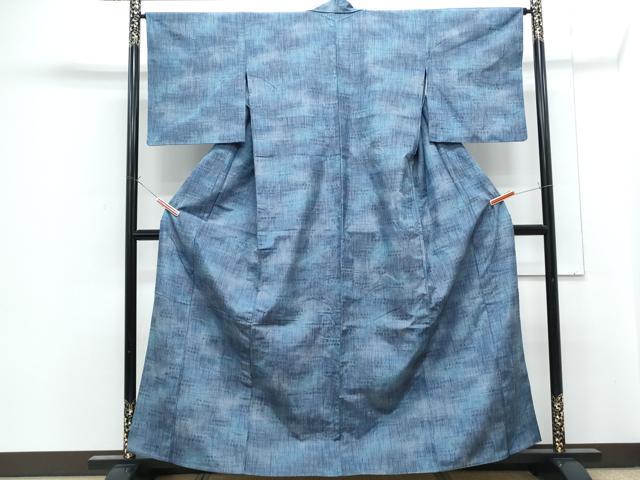 平和屋着物▽上質な紬　単衣　霞文　正絹　逸品　CABG2548th