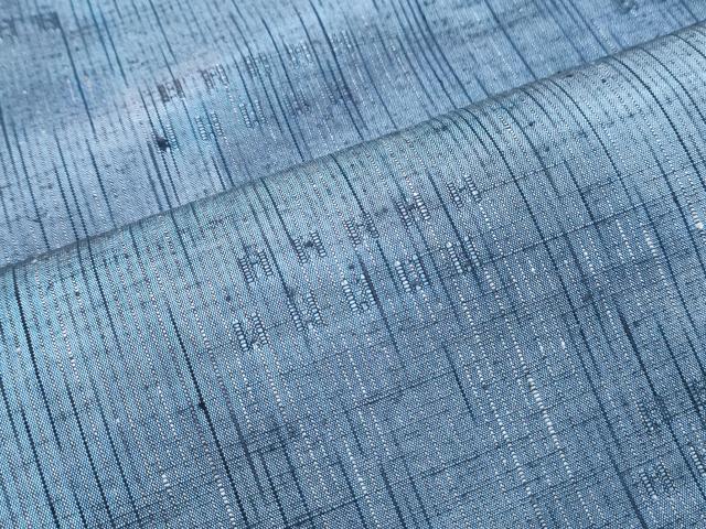 平和屋着物▽上質な紬　単衣　霞文　正絹　逸品　CABG2548th