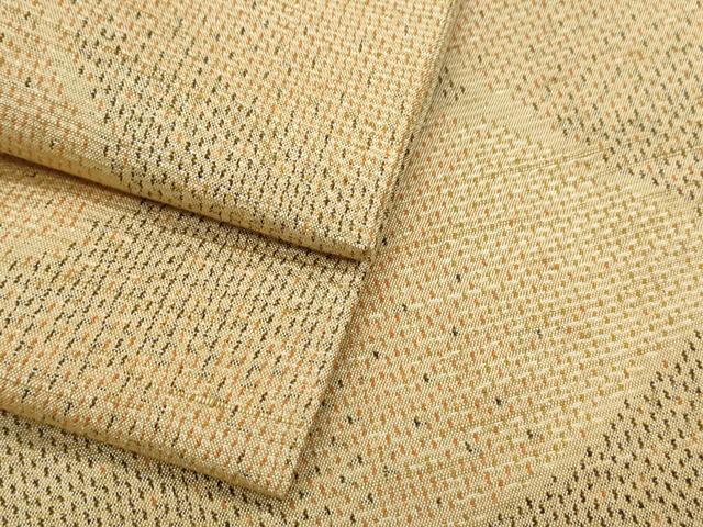 平和屋着物▽上質な紬　単衣　吉祥文　正絹　逸品　CABG2553th