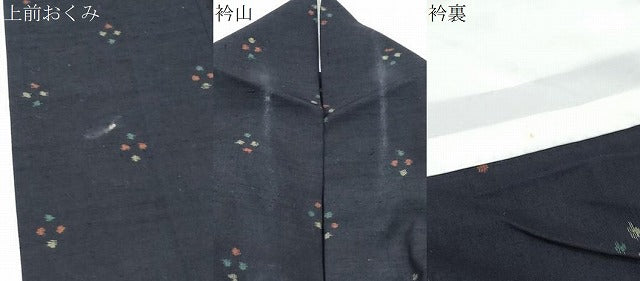 平和屋着物▽上質な紬　単衣　吉祥文　正絹　逸品　CABG2554th