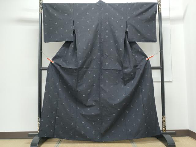 平和屋着物▽上質な紬　単衣　吉祥文　正絹　逸品　CABG2554th
