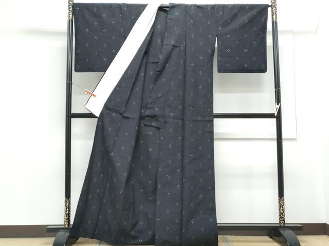 平和屋着物▽上質な紬　単衣　吉祥文　正絹　逸品　CABG2554th