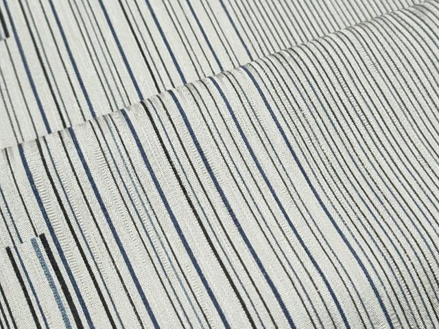 平和屋着物▽上質な小紋　単衣　縞　正絹　逸品　CABG2556th