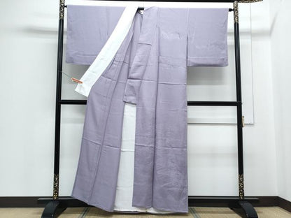 平和屋着物▽無地絵羽訪問着　単衣　立波地紋　半色　正絹　逸品　CABG2567th