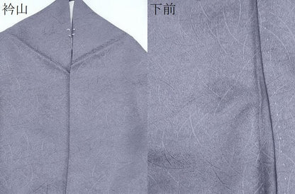 平和屋着物▽上質な色無地　単衣　芝草地紋　半色　正絹　逸品　CABG2569th