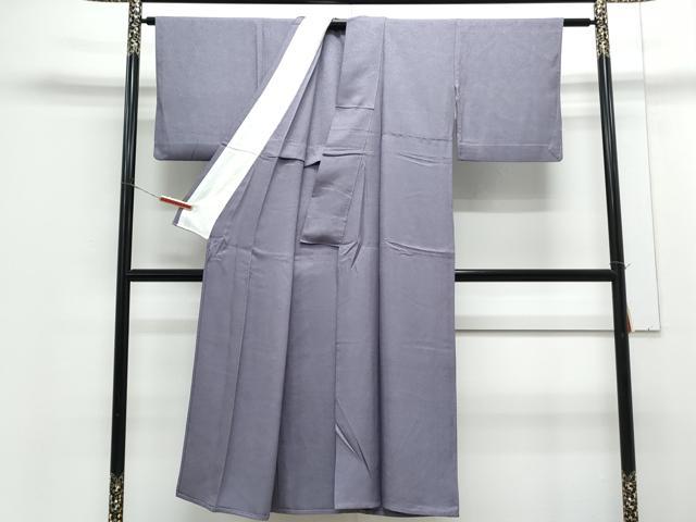 平和屋着物▽上質な色無地　単衣　芝草地紋　半色　正絹　逸品　CABG2569th