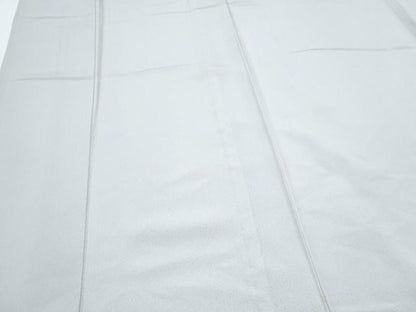 平和屋着物▽上質な色無地　単衣　白鼠色　正絹　逸品　CABG2571th
