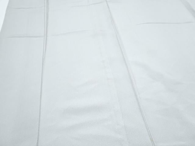 平和屋着物▽上質な色無地　単衣　白鼠色　正絹　逸品　CABG2571th