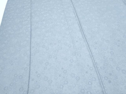 平和屋着物▽色無地　単衣　草花地紋　淡藤色　洗える着物　CABG2573th