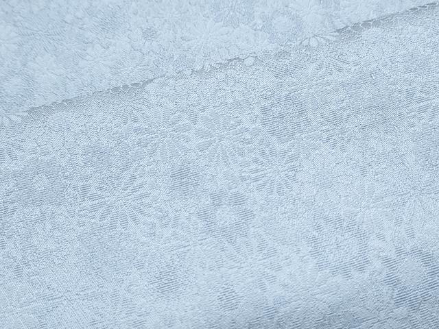 平和屋着物▽色無地　単衣　草花地紋　淡藤色　洗える着物　CABG2573th