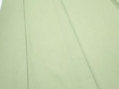 平和屋着物▽色無地　単衣　山葵色　洗える着物　CABG2575th