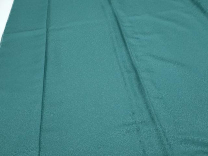 平和屋着物▽色無地　単衣　千歳緑色　洗える着物　CABG2577th