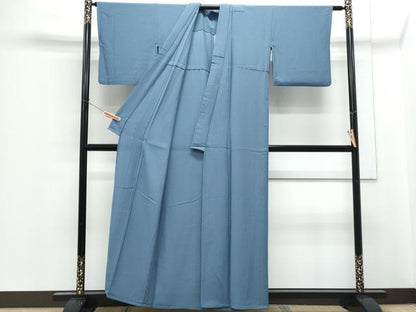 平和屋着物▽色無地　単衣　薄縹色　洗える着物　CABG2580th