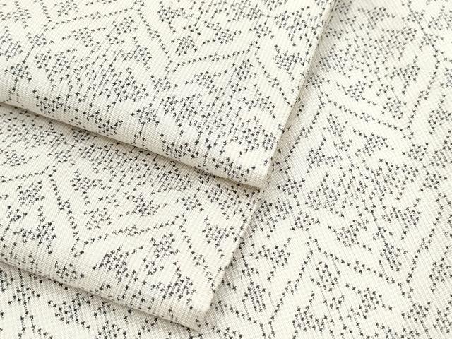 平和屋着物▽本場大島紬　単衣　白大島　7マルキ　吉祥花文　正絹　逸品　CABG2584th