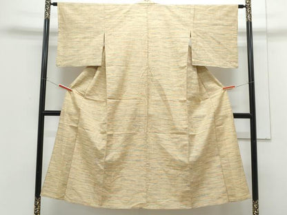 平和屋着物▽上質な紬　単衣　霞文　正絹　逸品　CABG2593th