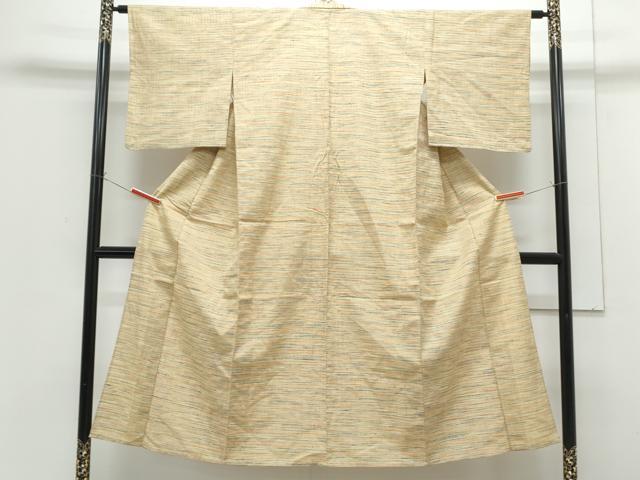 平和屋着物▽上質な紬　単衣　霞文　正絹　逸品　CABG2593th